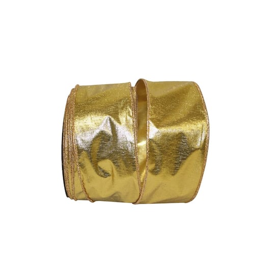 JAM Paper 25yd. Gold Shimmer Commercial Heavy Wired Ribbon